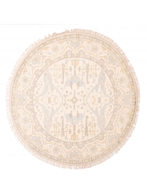 Indian Royal Oushak 8'0" x 7'9" Hand-knotted Wool Rug 
