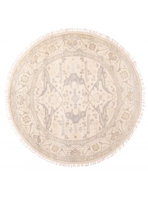 Indian Royal Oushak 7'10" x 7'10" Hand-knotted Wool Rug 
