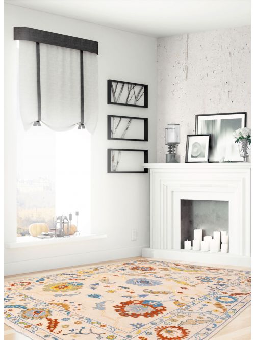 Tapis oushak moderne 8'0" x 10'0" en laine