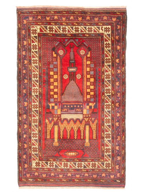Tapis teimani 2'9" x 4'7" en laine
