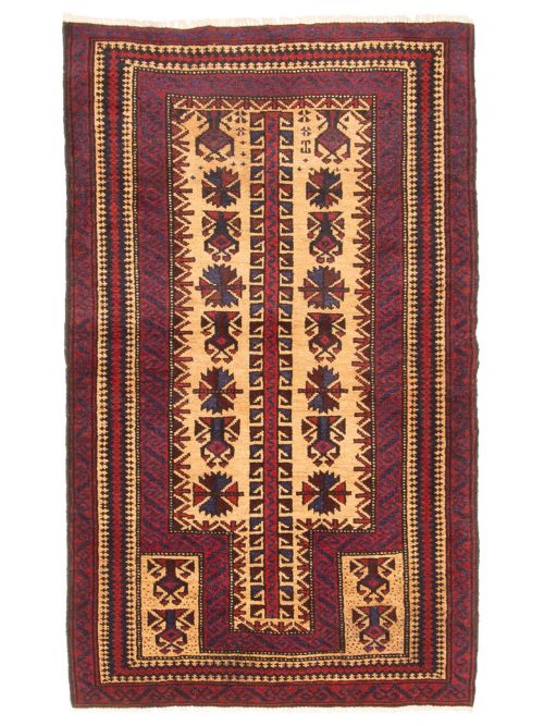 Afghan Teimani 2'6" x 4'2" Hand-knotted Wool Rug 