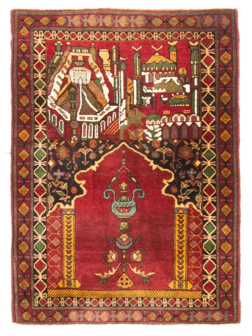 Tapis teimani 2'7" x 3'7" en laine