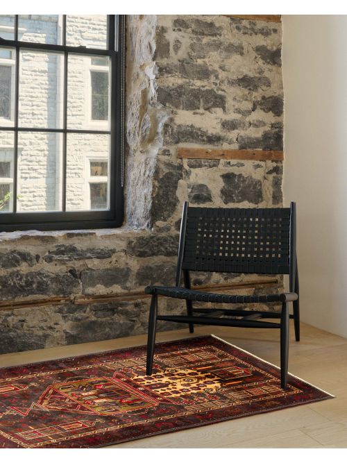 Tapis teimani 3'1" x 4'10" en laine