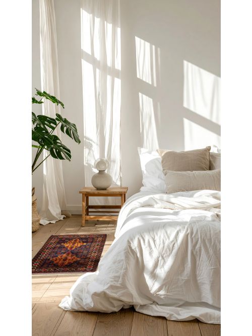 Tapis teimani 2'8" x 3'7" en laine