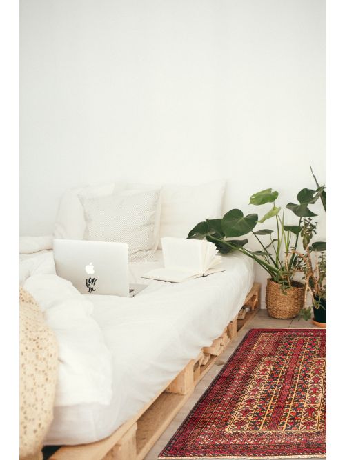 Tapis teimani 2'10" x 4'7" en laine