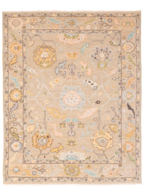 Tapis oushak moderne 8'0" x 9'11" en laine