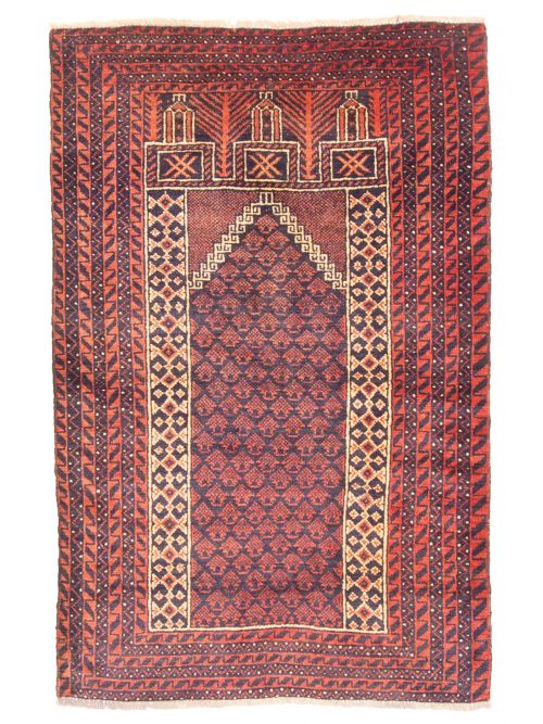 Tapis teimani 2'10" x 4'2" en laine
