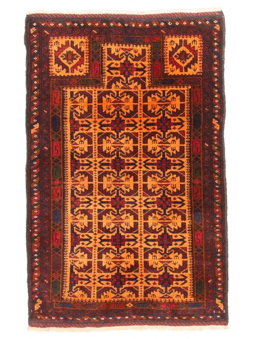 Tapis teimani 2'6" x 3'10" en laine