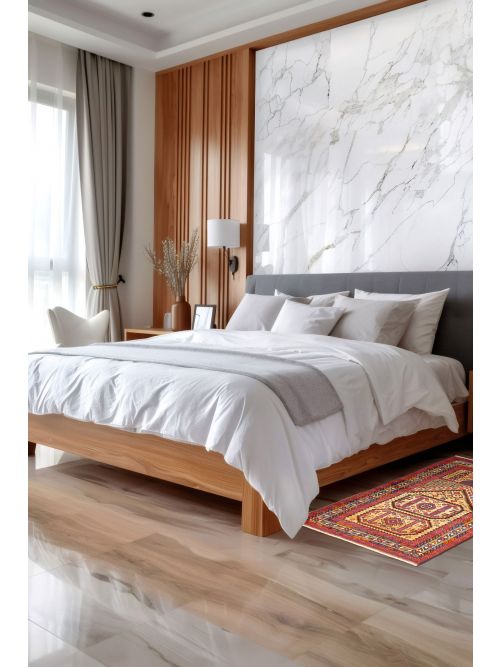 Tapis teimani 2'8" x 4'4" en laine