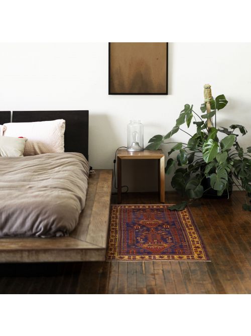 Tapis teimani 3'1" x 4'6" en laine