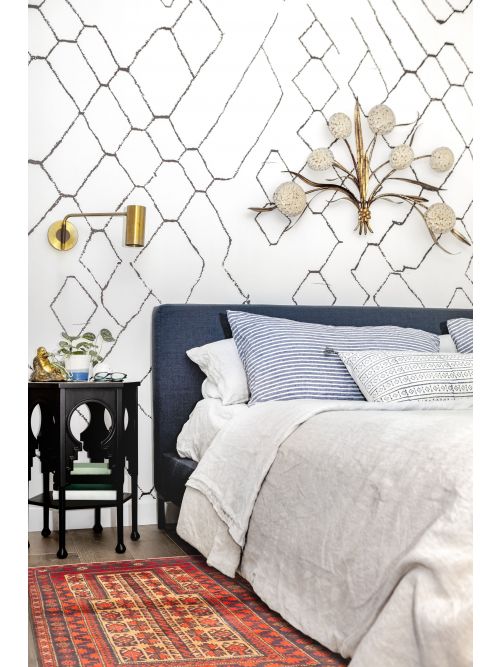 Tapis teimani 2'10" x 4'5" en laine