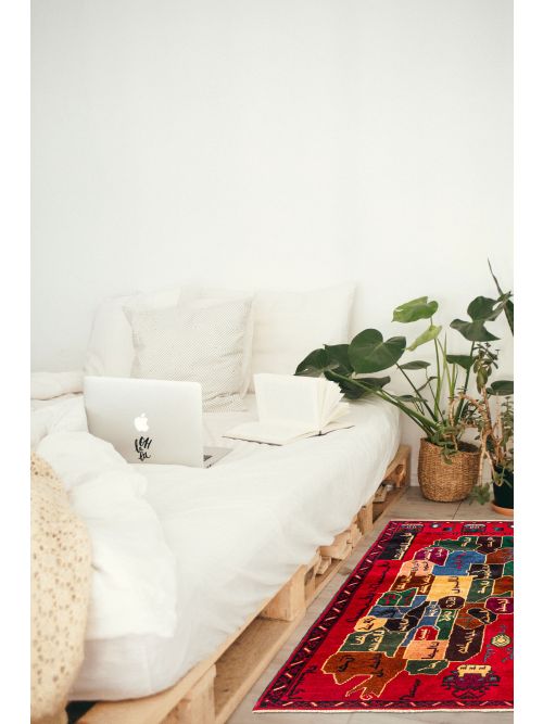 Tapis teimani 2'9" x 4'2" en laine