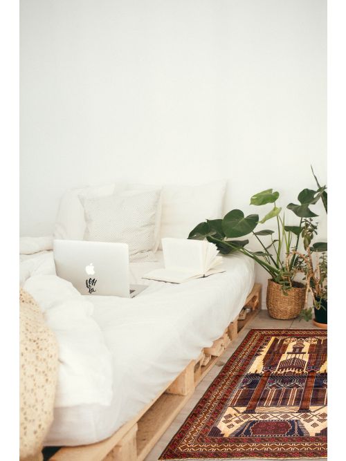 Tapis teimani 3'0" x 4'11" en laine