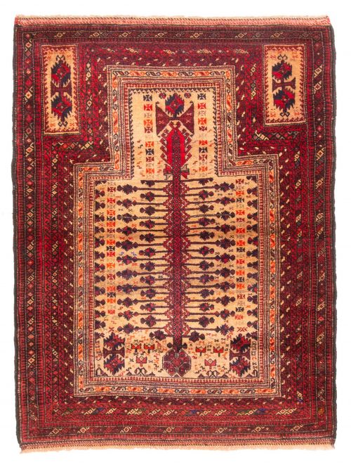 Tapis teimani 3'5" x 4'7" en laine