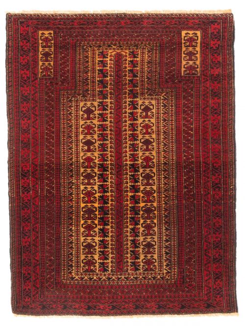 Tapis teimani 3'2" x 4'1" en laine