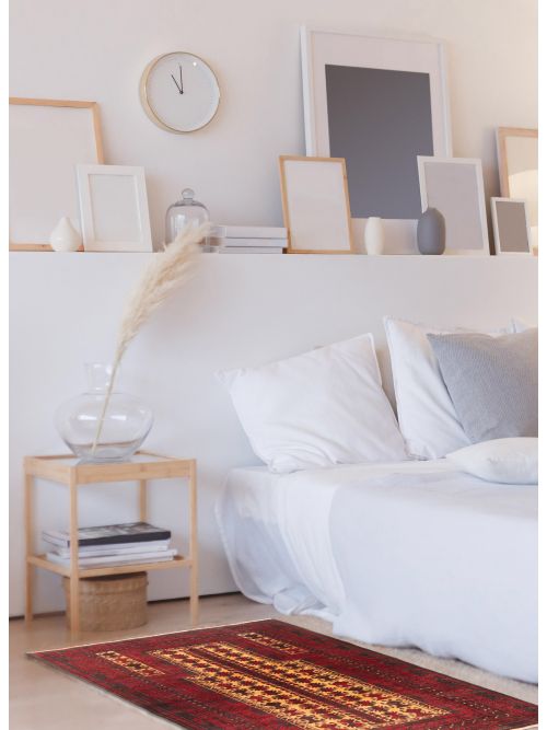 Tapis teimani 2'9" x 4'4" en laine