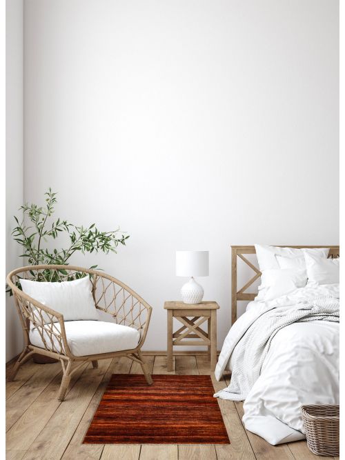 Pakistani Pak Finest Gabbeh 4'1" x 5'11" Hand-knotted Wool Rug 