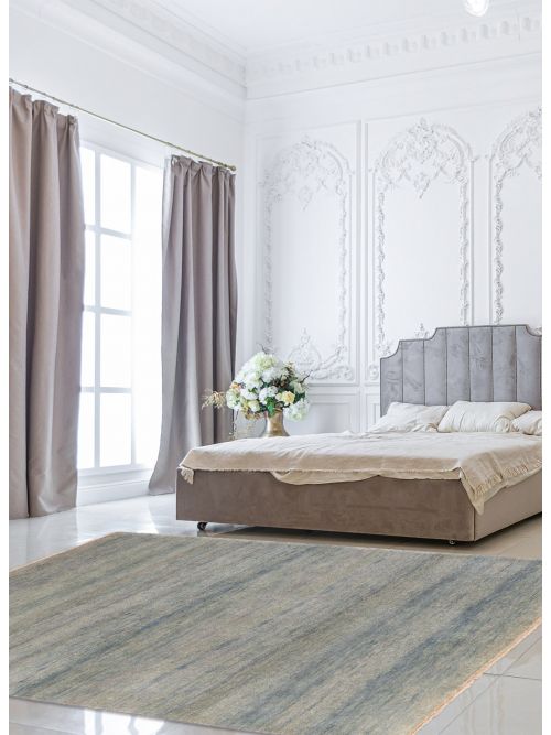 Pakistani Pak Finest Gabbeh 4'2" x 6'0" Hand-knotted Wool Rug 