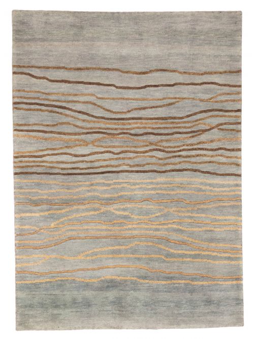 Pakistani Peshawar Ziegler 5'0" x 6'11" Hand-knotted Wool Rug 