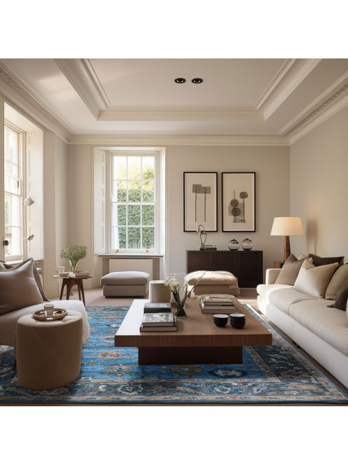 Indian Modern Oushak 9'1" x 11'10" Hand-knotted Wool Rug 