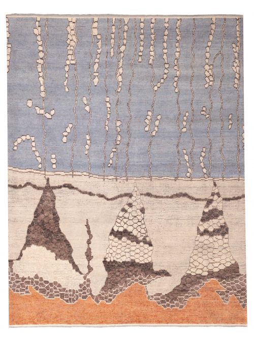 Pakistani Pak Finest Marrakesh 9'5" x 12'1" Hand-knotted Wool Rug 