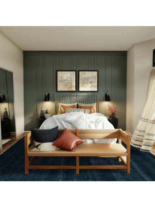 Indian Indo Gabbeh 8'2" x 9'10" Hand Loomed Wool Rug 