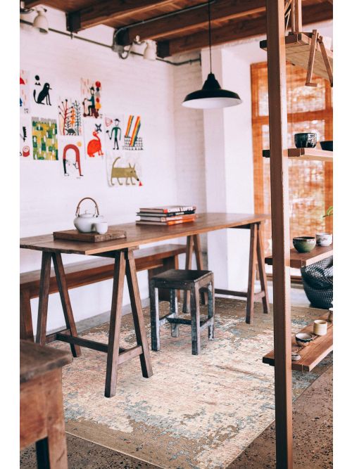 Indian Legacy 8'0" x 9'10" Hand-knotted Wool & Viscose Rug 