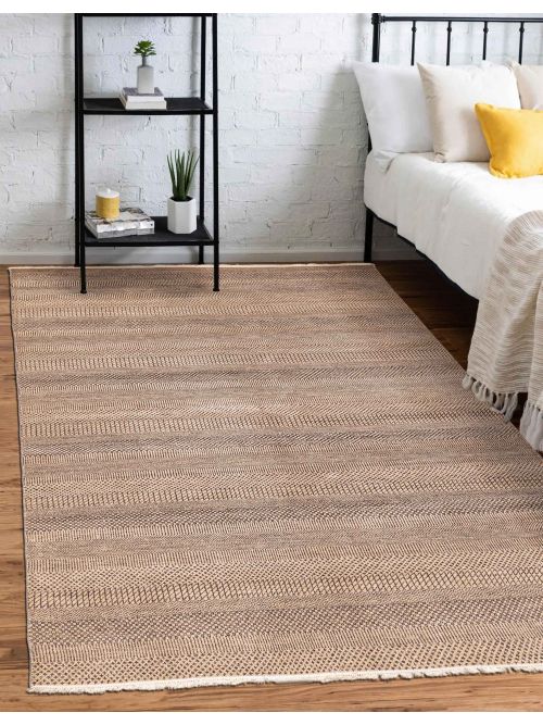 Indian Finest Silk Shadow 5'11" x 8'10" Hand-knotted Viscose & Wool Rug 