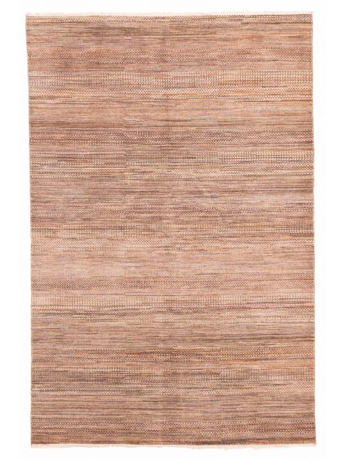 Indian Finest Silk Shadow 6'0" x 8'11" Hand-knotted Viscose & Wool Rug 