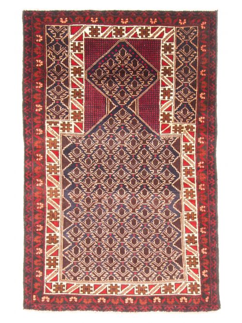 Afghan Teimani 2'9" x 4'5" Hand-knotted Wool Rug 