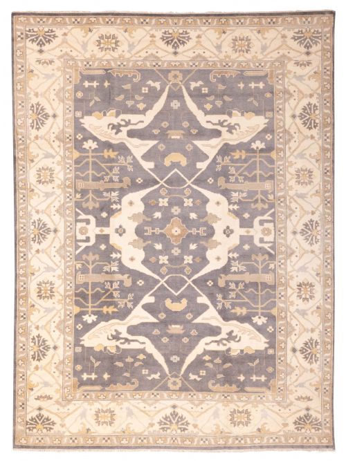 Indian Royal Oushak 10'2" x 13'10" Hand-knotted Wool Rug 