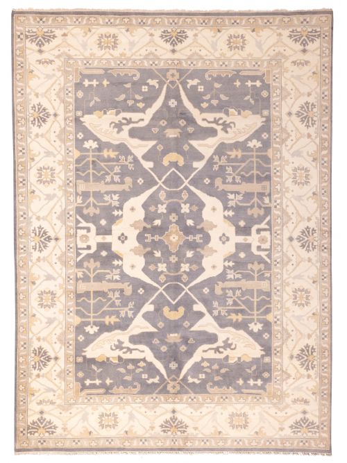 Indian Royal Oushak 10'2" x 13'10" Hand-knotted Wool Rug 