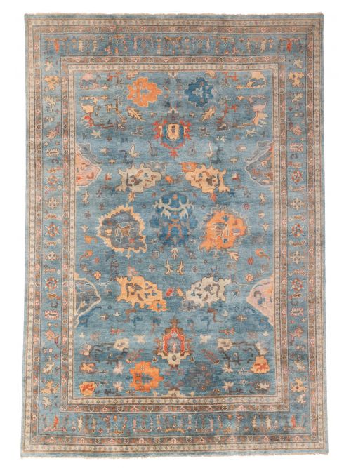 Indian Modern Oushak 9'9" x 14'0" Hand-knotted Wool Rug 