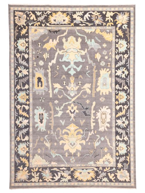 Indian Modern Oushak 10'1" x 14'1" Hand-knotted Wool Rug 