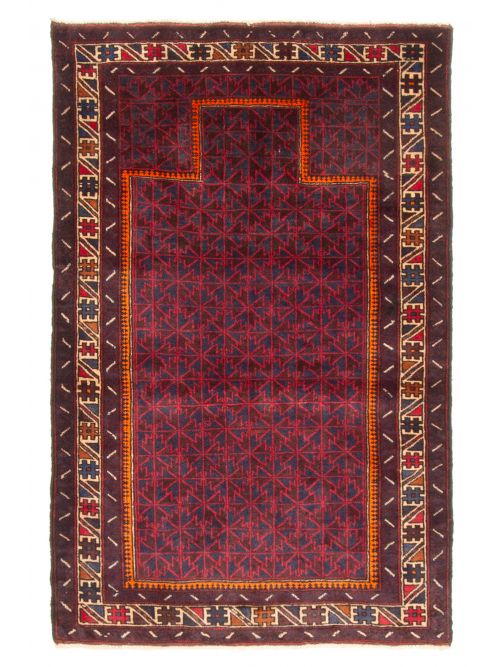 Afghan Teimani 3'0" x 4'8" Hand-knotted Wool Rug 