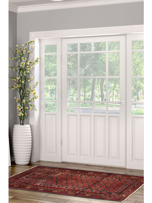 Afghan Teimani 2'8" x 4'8" Hand-knotted Wool Rug 