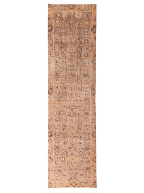 Turkish Antalya Vintage 3'5" x 13'5" Hand-knotted Wool Runner Rug 