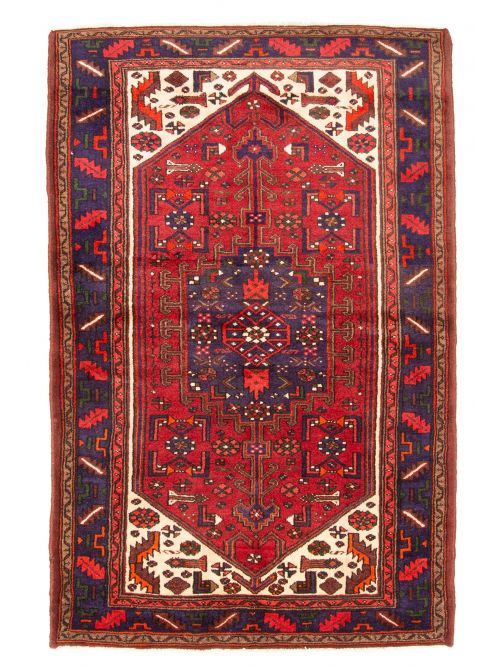 Persian Style 4'2" x 6'6" Hand-knotted Wool Rug 