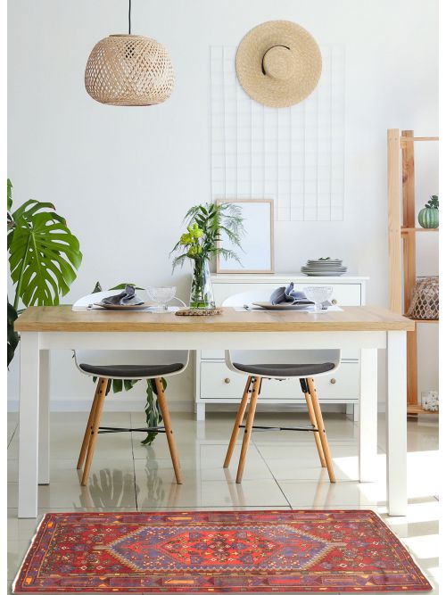 Persian Style 4'4" x 6'8" Hand-knotted Wool Rug 