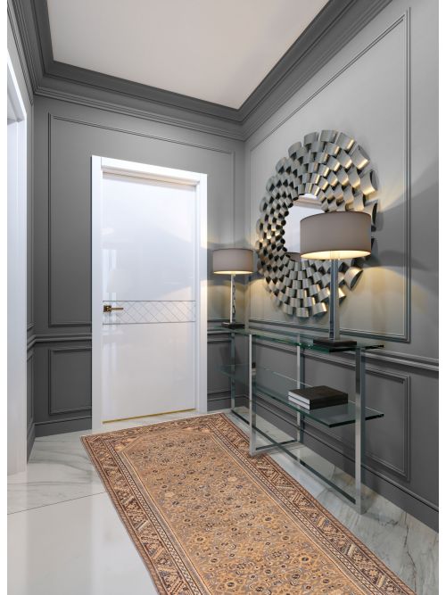 Turkish Antalya Vintage 3'4" x 10'5" Hand-knotted Wool Runner Rug 