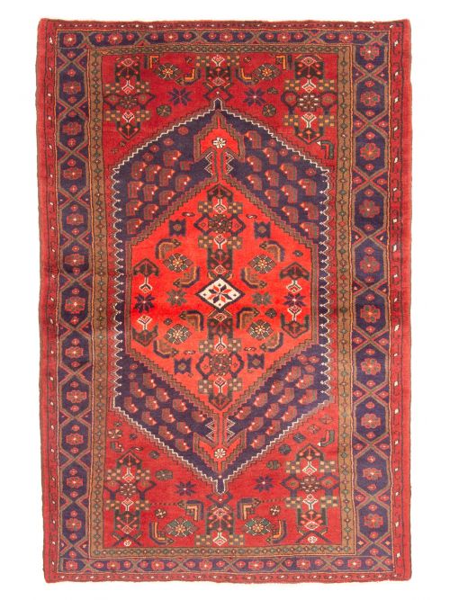 Persian Style 4'2" x 6'6" Hand-knotted Wool Rug 