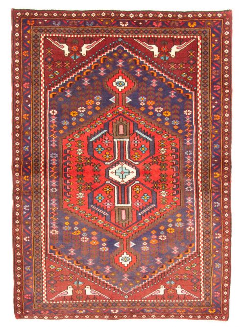 Persian Style 4'2" x 6'3" Hand-knotted Wool Rug 