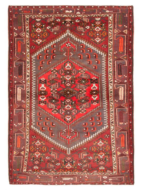 Persian Style 4'7" x 6'7" Hand-knotted Wool Rug 