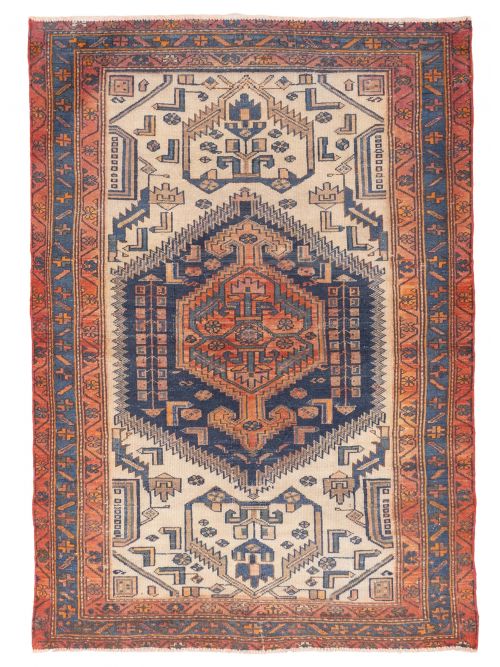Turkish Antalya Vintage 4'1" x 5'10" Hand-knotted Wool Rug 