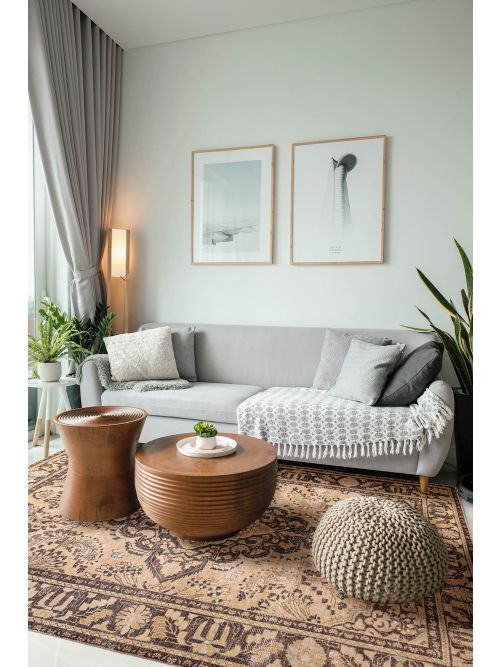 Turkish Antalya Vintage 7'1" x 10'5" Hand-knotted Wool Rug 