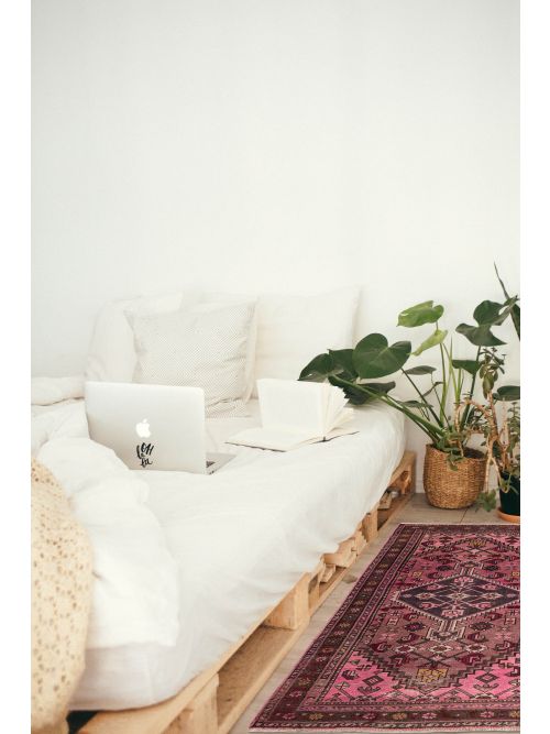 Turkish Color Transition Hand-knotted Wool Rug, 102 x 175 cm