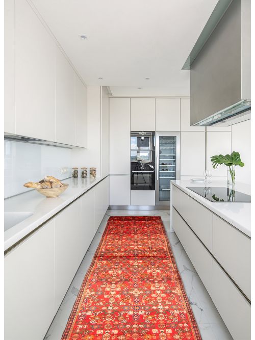 Persian Style 2'10" x 15'9" Hand-knotted Wool Runner Rug 