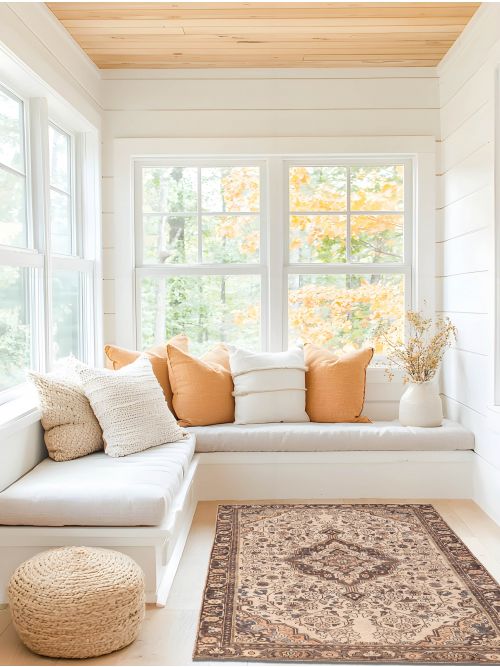 Persian Style Hand-knotted Wool Rug, 130 x 208 cm