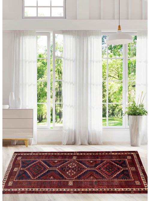 Persian Style 5'5" x 8'4" Hand-knotted Wool Rug 