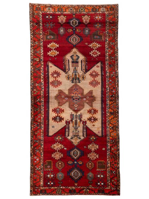 Persian Style 6'3" x 13'11" Hand-knotted Wool Rug 
